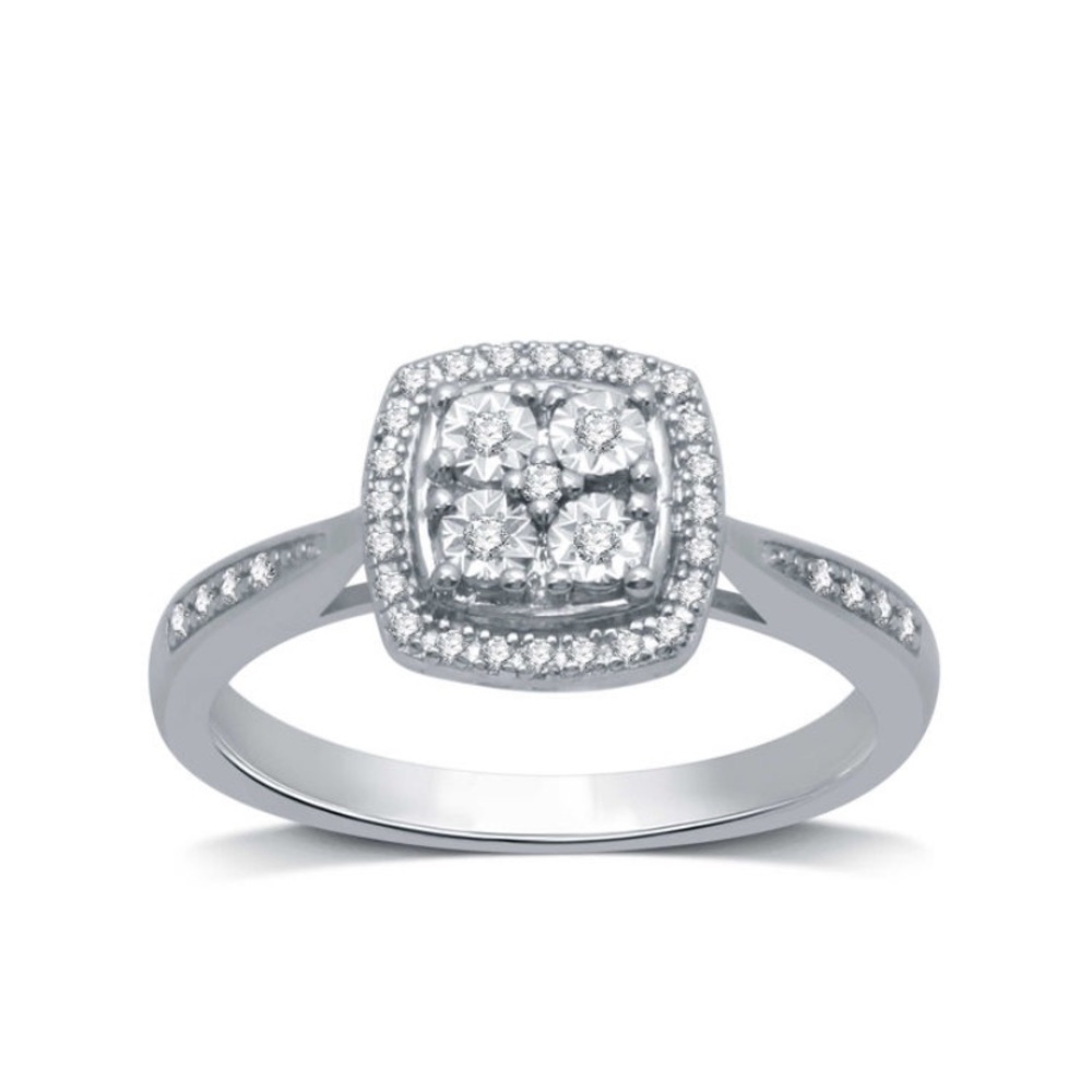 1/10 CT. T.W. Diamond Ring in Sterling Silver